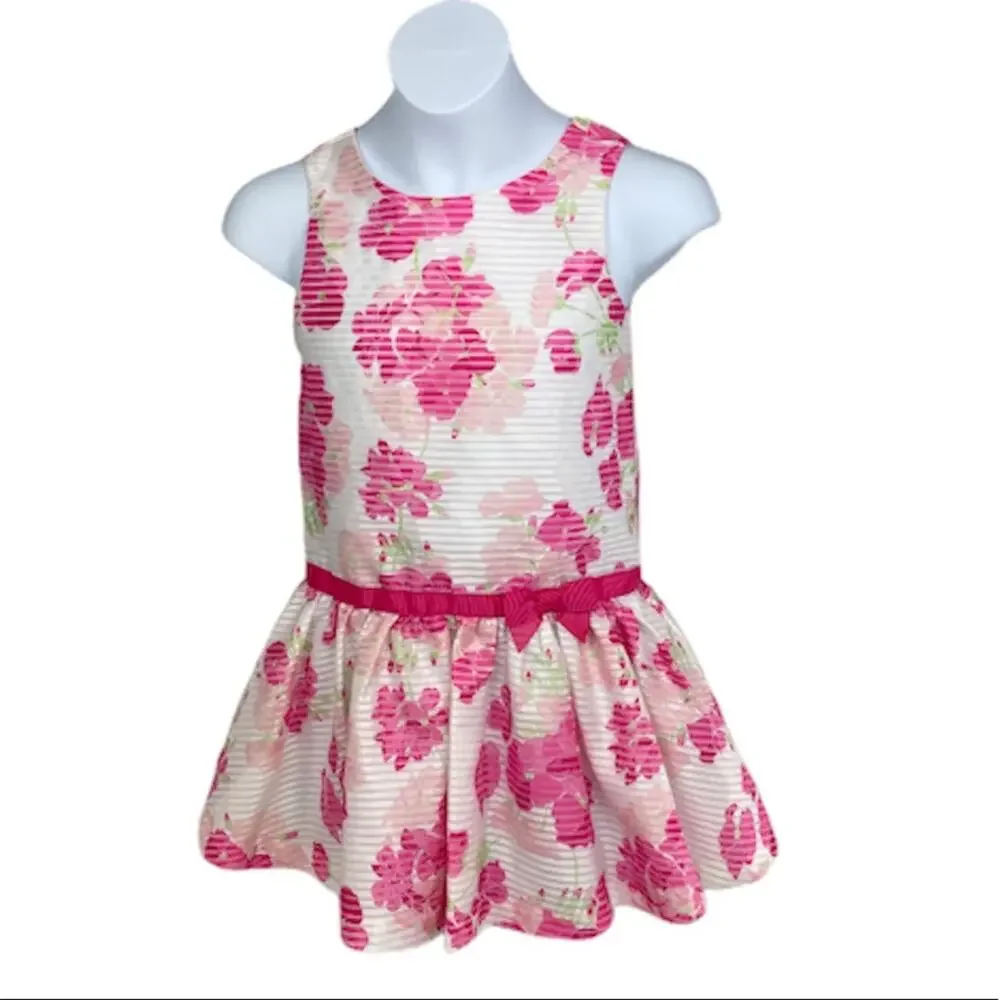 Gymboree Pink & White Floral Tank Dress Size 6